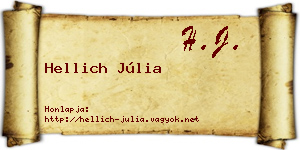 Hellich Júlia névjegykártya